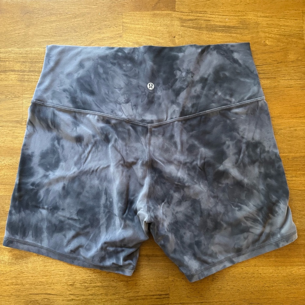 lululemon athletica Gray Tie-Dye High-Rise Athletic Shorts